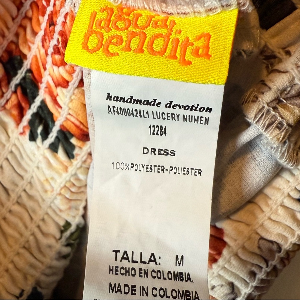 AGUA BENDITA Lucery Numen Floral Maxi Dress Size Medium - Picture 5 of 5